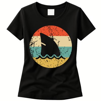 Shark Fin Retro Style Shark Womens T-Shirt