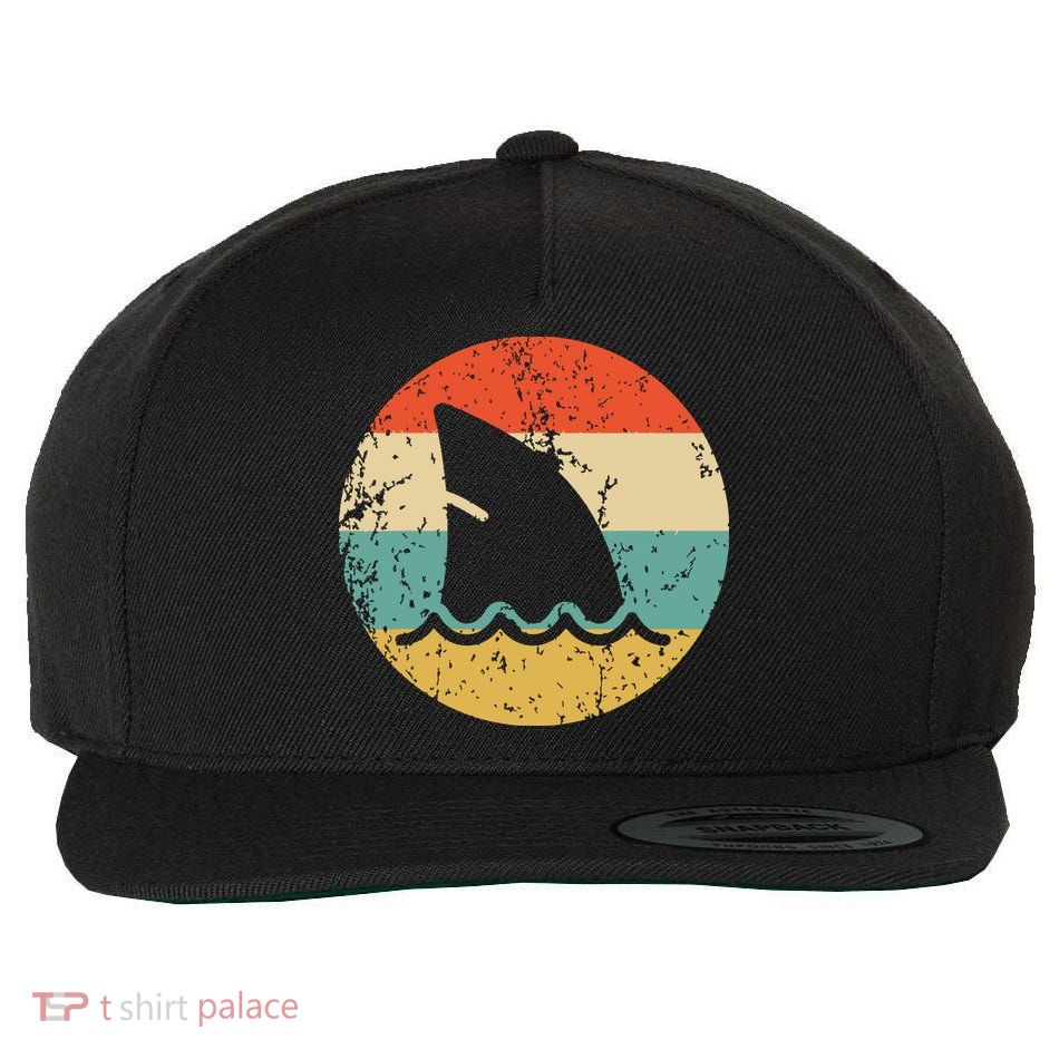 Shark Fin Retro Style Shark Wool Snapback Cap