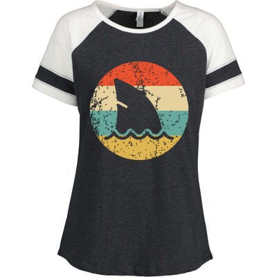 Shark Fin Retro Style Shark Enza Ladies Jersey Colorblock Tee