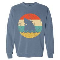 Shark Fin Retro Style Shark Garment-Dyed Sweatshirt