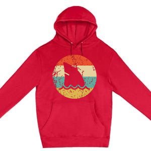 Shark Fin Retro Style Shark Premium Pullover Hoodie