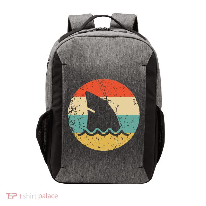 Shark Fin Retro Style Shark Vector Backpack