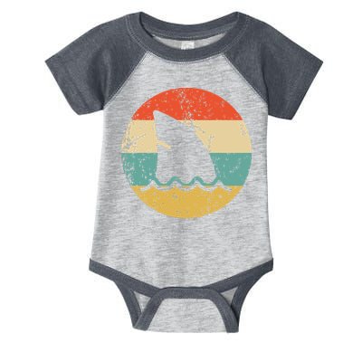 Shark Fin Retro Style Shark Infant Baby Jersey Bodysuit