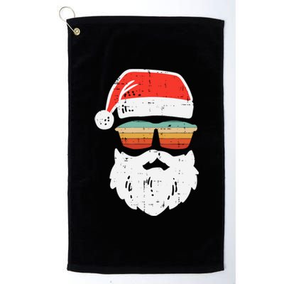 Santa Face Retro Sunglasses Christmas Xmas Platinum Collection Golf Towel