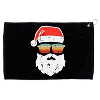 Santa Face Retro Sunglasses Christmas Xmas Grommeted Golf Towel