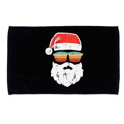 Santa Face Retro Sunglasses Christmas Xmas Microfiber Hand Towel