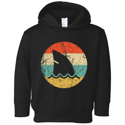 Shark Fin Retro Style Shark Toddler Hoodie