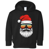 Santa Face Retro Sunglasses Christmas Xmas Toddler Hoodie