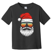 Santa Face Retro Sunglasses Christmas Xmas Toddler T-Shirt