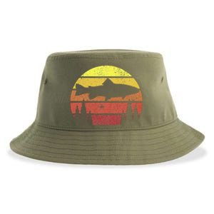 Steelhead Fishing Retro Rainbow Trout River Fisherman Sustainable Bucket Hat