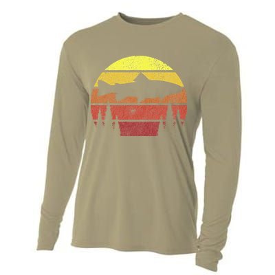 Steelhead Fishing Retro Rainbow Trout River Fisherman Cooling Performance Long Sleeve Crew