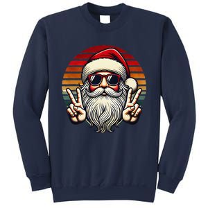 Santa Face Retro Sunglasses Christmas Xmas Sweatshirt