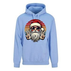 Santa Face Retro Sunglasses Christmas Xmas Unisex Surf Hoodie