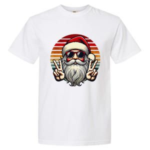 Santa Face Retro Sunglasses Christmas Xmas Garment-Dyed Heavyweight T-Shirt