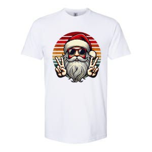 Santa Face Retro Sunglasses Christmas Xmas Softstyle CVC T-Shirt