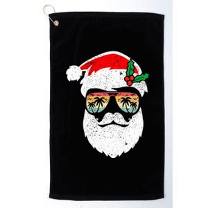 Santa Face Retro Sunglasses Hawaii Christmas Xmas Tropical Platinum Collection Golf Towel