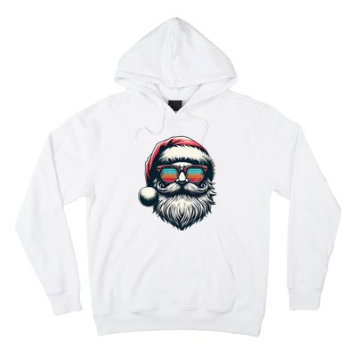 Santa Face Retro Sunglasses Christmas Xmas  Hoodie