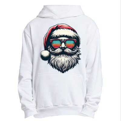 Santa Face Retro Sunglasses Christmas Xmas  Urban Pullover Hoodie