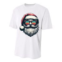 Santa Face Retro Sunglasses Christmas Xmas  Performance Sprint T-Shirt