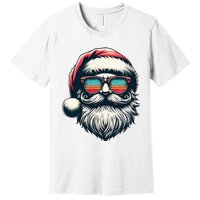 Santa Face Retro Sunglasses Christmas Xmas  Premium T-Shirt