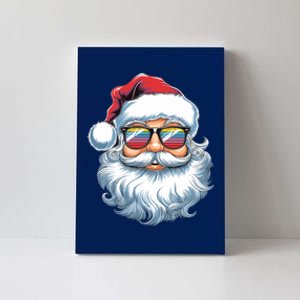 Santa Face Retro Sunglasses Xmas Christmas Canvas