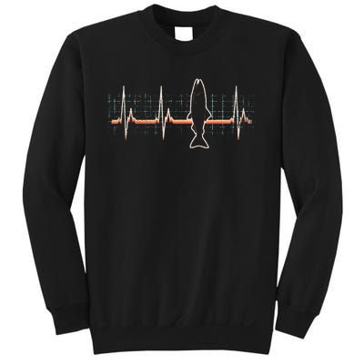 Salmon Fish Retro Heartbeat Vintage 80s Style Gift Sweatshirt