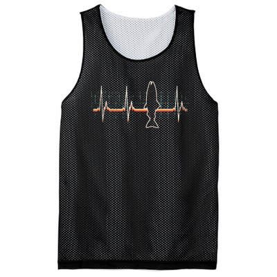 Salmon Fish Retro Heartbeat Vintage 80s Style Gift Mesh Reversible Basketball Jersey Tank