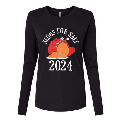 Slugs For Salt 2024 Snail American Citizen Womens Cotton Relaxed Long Sleeve T-Shirt