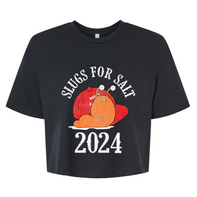 Slugs For Salt 2024 Snail American Citizen Bella+Canvas Jersey Crop Tee