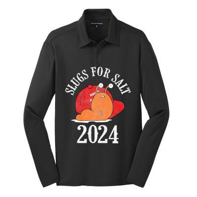 Slugs For Salt 2024 Snail American Citizen Silk Touch Performance Long Sleeve Polo