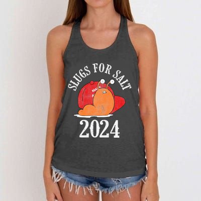 Slugs For Salt 2024 Snail American Citizen Women's Knotted Racerback Tank