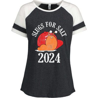 Slugs For Salt 2024 Snail American Citizen Enza Ladies Jersey Colorblock Tee