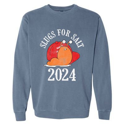 Slugs For Salt 2024 Snail American Citizen Garment-Dyed Sweatshirt