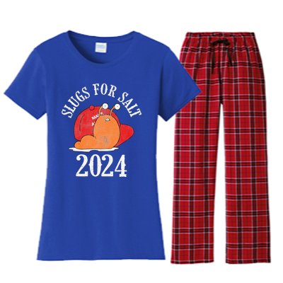 Slugs For Salt 2024 Snail American Citizen Women's Flannel Pajama Set