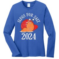 Slugs For Salt 2024 Snail American Citizen Ladies Long Sleeve Shirt