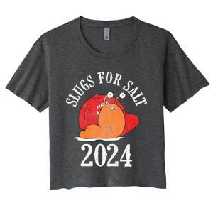 Slugs For Salt 2024 Snail American Citizen Women's Crop Top Tee