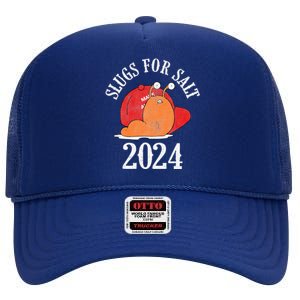 Slugs For Salt 2024 Snail American Citizen High Crown Mesh Back Trucker Hat