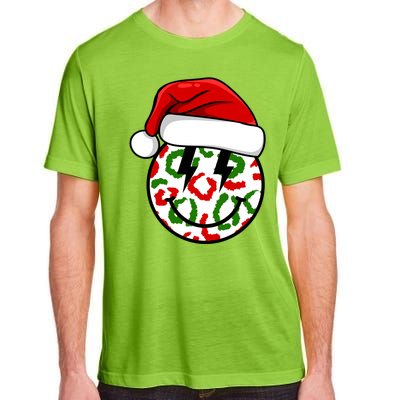 Smile Face Santa Christmas Retro Adult ChromaSoft Performance T-Shirt