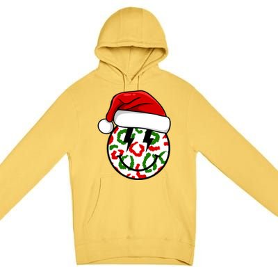 Smile Face Santa Christmas Retro Premium Pullover Hoodie