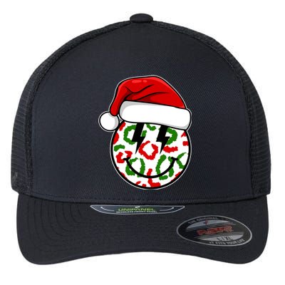 Smile Face Santa Christmas Retro Flexfit Unipanel Trucker Cap