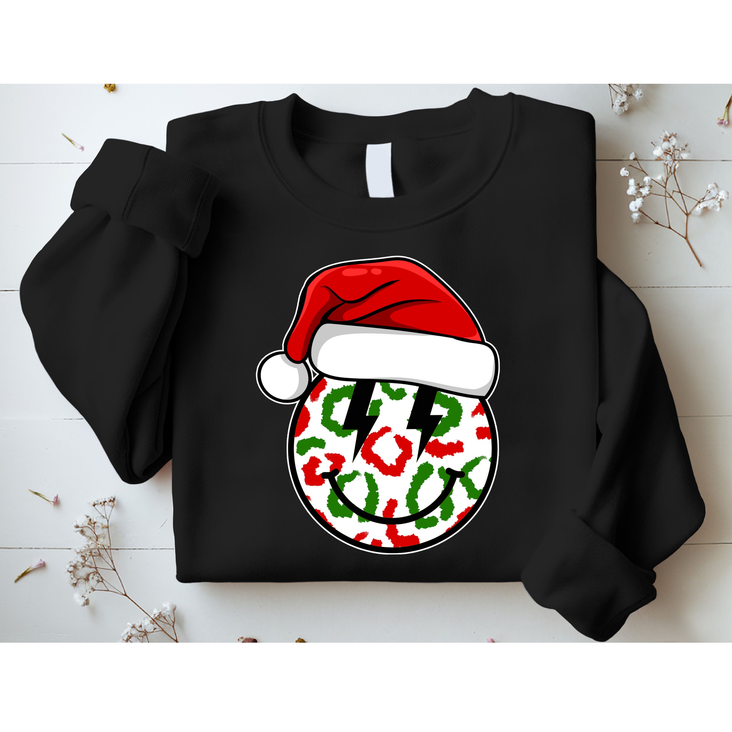 Smile Face Santa Christmas Retro Sweatshirt