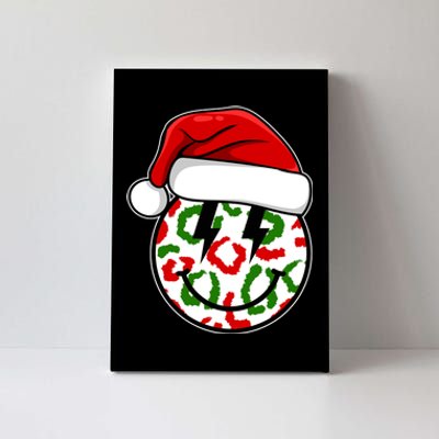 Smile Face Santa Christmas Retro Canvas