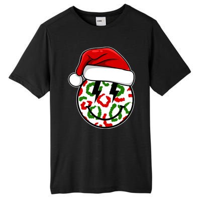 Smile Face Santa Christmas Retro Tall Fusion ChromaSoft Performance T-Shirt