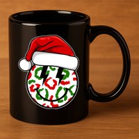 Smile Face Santa Christmas Retro 11oz C Handle Ceramic Mug