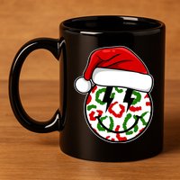 Smile Face Santa Christmas Retro 11oz C Handle Ceramic Mug