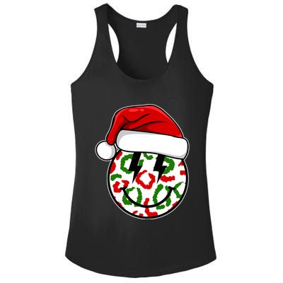 Smile Face Santa Christmas Retro Ladies PosiCharge Competitor Racerback Tank