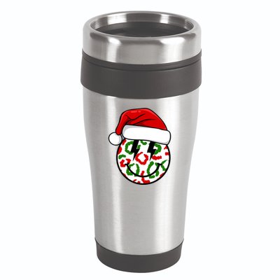 Smile Face Santa Christmas Retro 16oz Travel Tumbler