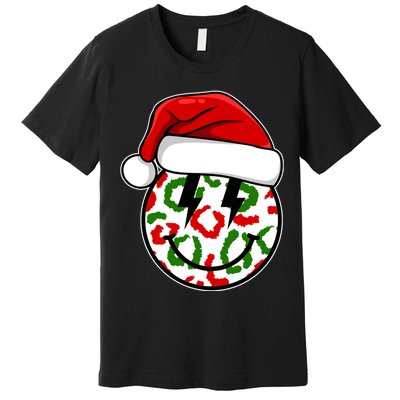 Smile Face Santa Christmas Retro Premium T-Shirt