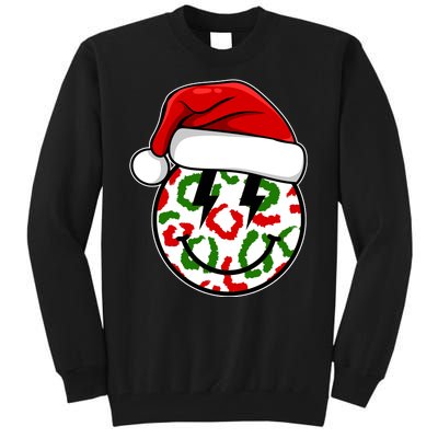 Smile Face Santa Christmas Retro Tall Sweatshirt