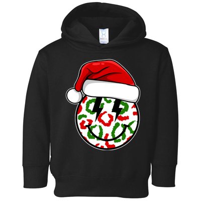 Smile Face Santa Christmas Retro Toddler Hoodie
